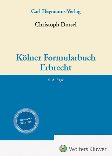 Produktbild: K&ouml;lner Formularbuch Erbrecht