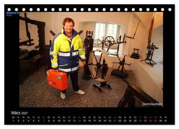 Produktbild: "Sch&ouml;nheit im Alter" - die Feierabendh&auml;user zu Gast im M&auml;rchenland der Br&uuml;der Grimm (Tischkalender 2027 DIN A5 quer), CALVENDO Monatskalender