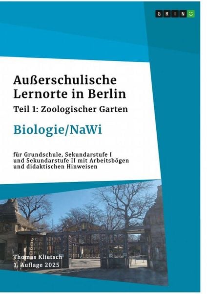 Produktbild: Au&szlig;erschulische Lernorte in Berlin (Biologie/Nawi)