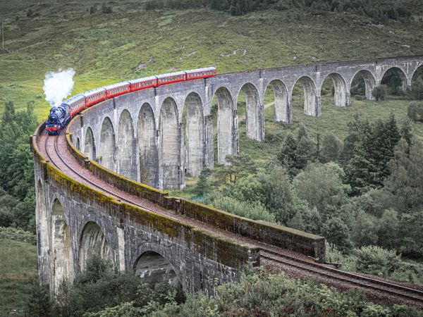 Produktbild: CALVENDO Puzzle Historische Dampfeisenbahn auf dem Glenfinnan Viaduct, Schottland 1000 Teile Lege-Gr&ouml;&szlig;e 64 x 48 cm Foto-Puzzle Bild von Harald Schnitzler
