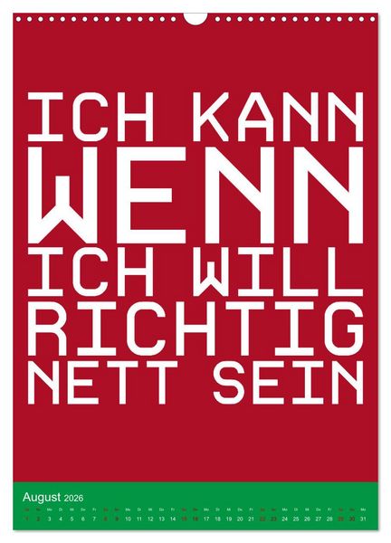 Produktbild: Aufstehen, Krone richten, weitergehen (Wandkalender 2026 DIN A3 hoch), CALVENDO Monatskalender