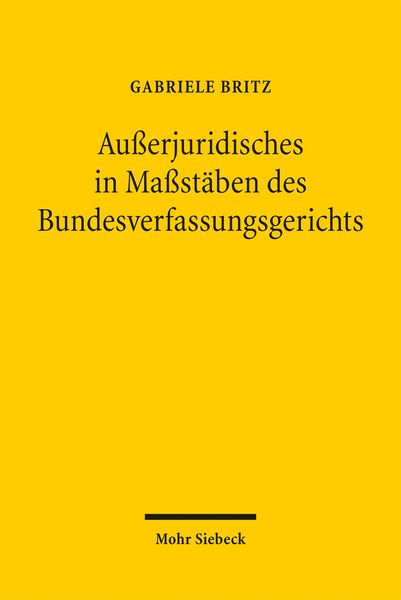 Produktbild: Au&szlig;erjuridisches in Ma&szlig;st&auml;ben des Bundesverfassungsgerichts
