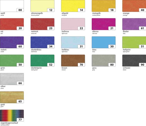 Produktbild: Folia Blumenseide 20g/m&sup2;, 50x70cm, 10 Bogen, wei&szlig;