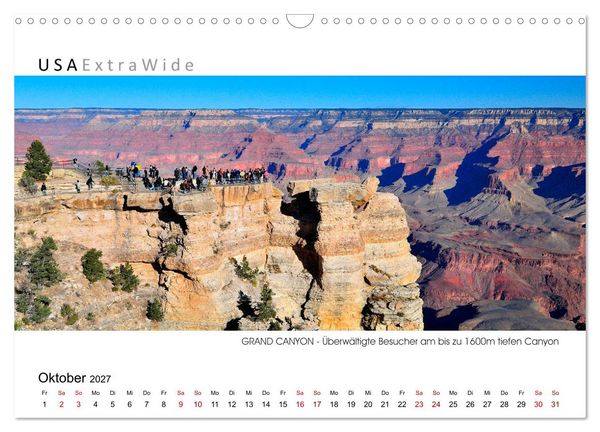 Produktbild: GRAND CANYON Panoramabilder (Wandkalender 2027 DIN A3 quer), CALVENDO Monatskalender