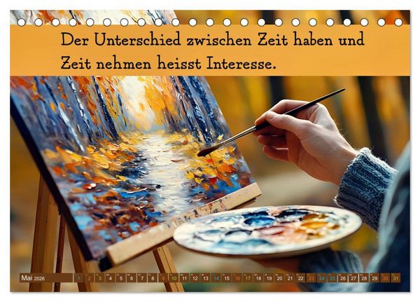 Produktbild: Im Flow der Zeit - im Hier und Jetzt (Tischkalender 2026 DIN A5 quer), CALVENDO Monatskalender