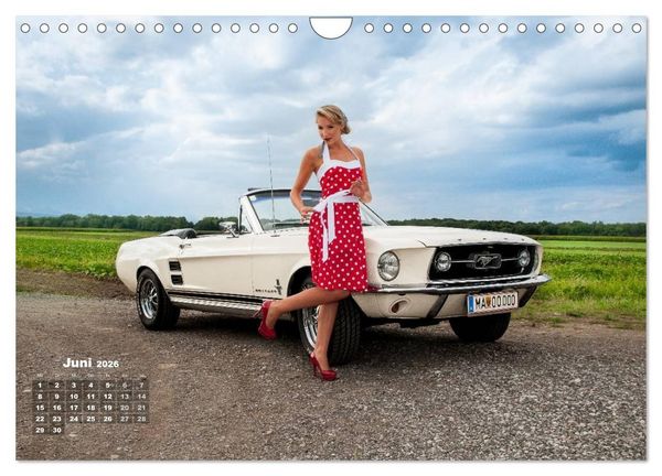 Produktbild: Pin Up Pia & Mustang '67 (Wandkalender 2026 DIN A4 quer), CALVENDO Monatskalender