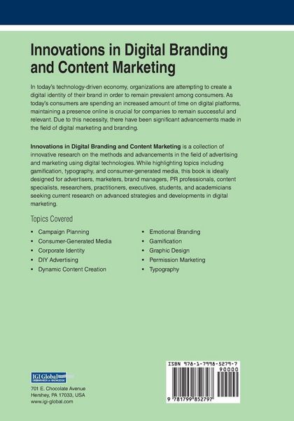 Produktbild: Innovations in Digital Branding and Content Marketing