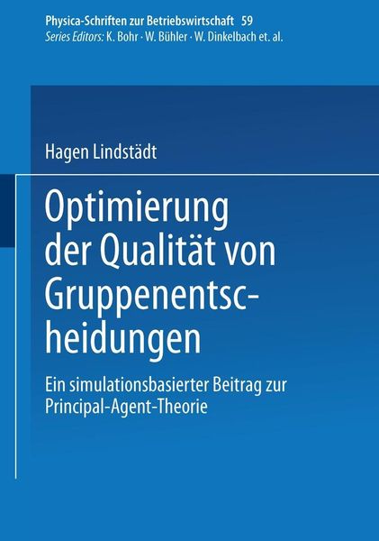 Produktbild: Optimierung der Qualit&auml;t von Gruppenentscheidungen
