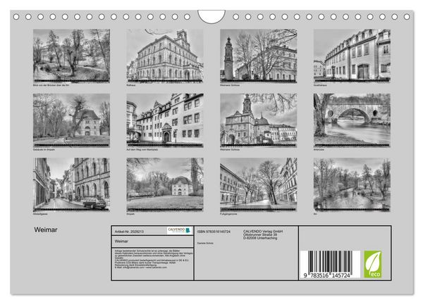 Produktbild: Weimar (Wandkalender 2026 DIN A4 quer), CALVENDO Monatskalender