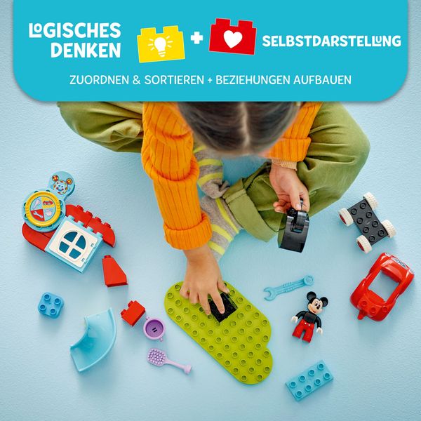 LEGO DUPLO | Disney Mickys Clubhaus und Auto - Lernspielzeug 10454