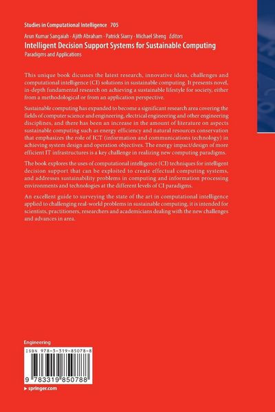 Produktbild: Intelligent Decision Support Systems for Sustainable Computing