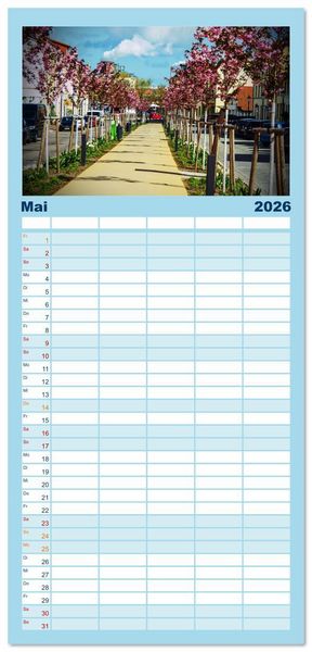Produktbild: Familienplaner 2026 - Wismar - Die Ostseeperle unter den deutschen Hansest&auml;dten mit 5 Spalten (Wandkalender, 21 x 45 cm) CALVENDO