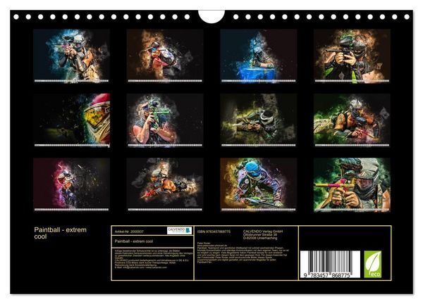 Produktbild: Paintball - extrem cool (Wandkalender 2026 DIN A4 quer), CALVENDO Monatskalender