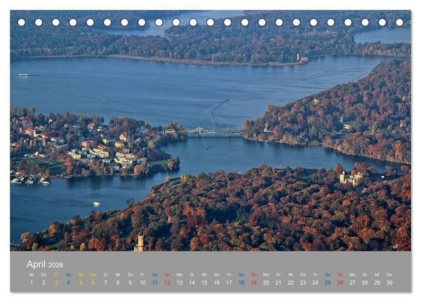 Produktbild: Potsdam von Oben (Tischkalender 2026 DIN A5 quer), CALVENDO Monatskalender