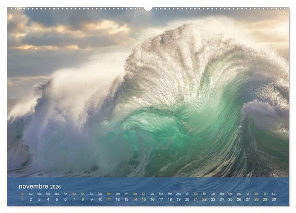 Produktbild: Dans des vagues - Le ballet &eacute;ternel de la mer (Calendrier mural 2026 DIN A2 vertical), CALVENDO calendrier mensuel