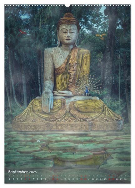Produktbild: Kraft mit Buddha (Wandkalender 2026 DIN A2 hoch), CALVENDO Monatskalender