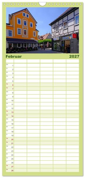Produktbild: Familienplaner 2027 - Hofgeismar - Dornr&ouml;schenstadt und Fachwerkh&auml;user mit 5 Spalten (Wandkalender, 21 x 45 cm) CALVENDO