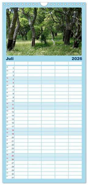 Produktbild: Familienplaner 2026 - Sardinien - Der Norden mit 5 Spalten (Wandkalender, 21 x 45 cm) CALVENDO