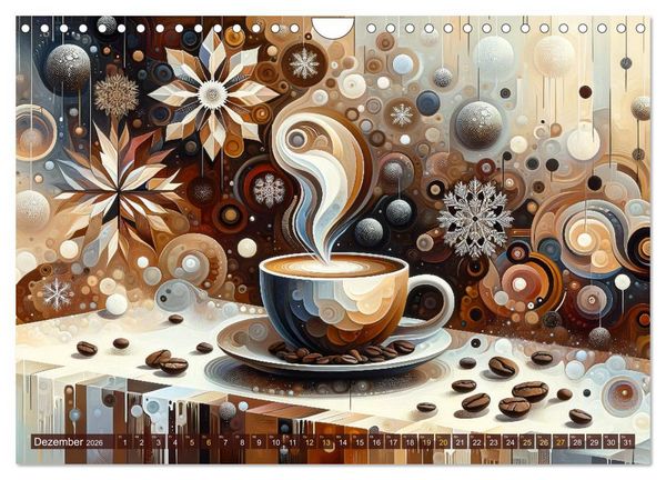 Produktbild: Kaffee & Kunst: Ein Kalender f&uuml;r Genie&szlig;er (Wandkalender 2026 DIN A4 quer), CALVENDO Monatskalender