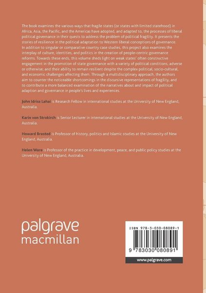Produktbild: Governance and Political Adaptation in Fragile States