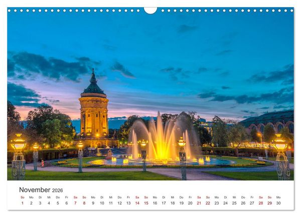 Produktbild: Der Mannheimer Wasserturm (Wandkalender 2026 DIN A3 quer), CALVENDO Monatskalender