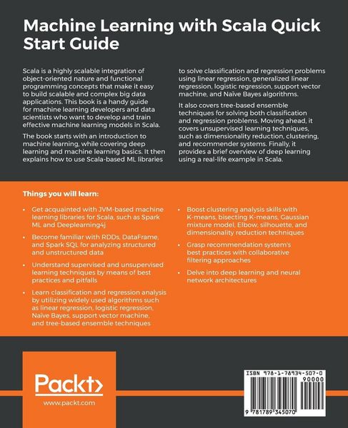 Produktbild: Machine Learning with Scala Quick Start Guide
