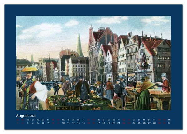 Produktbild: Lebendiges Hamburg von 1888 bis 1918 (Tischkalender 2026 DIN A5 quer), CALVENDO Monatskalender
