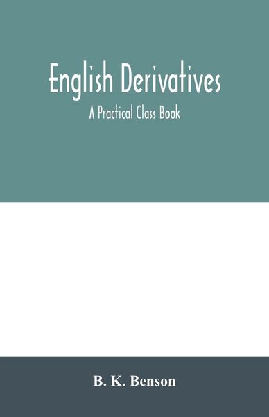 Produktbild: English derivatives; a practical class book