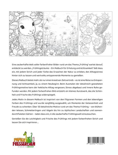 Produktbild: Fr&uuml;hlingstr&auml;ume - Ein Malbuch f&uuml;r Erholung und Achtsamkeit