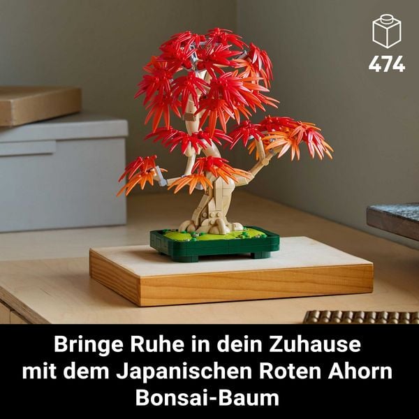 Produktbild: LEGO Botanicals 10348 Japanischer Roter Ahorn, Bonsai Baum, DIY Set