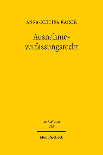 Produktbild: Ausnahmeverfassungsrecht