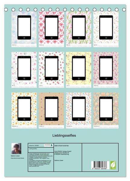 Produktbild: Lieblingsselfies (Tischkalender 2026 DIN A5 hoch), CALVENDO Monatskalender