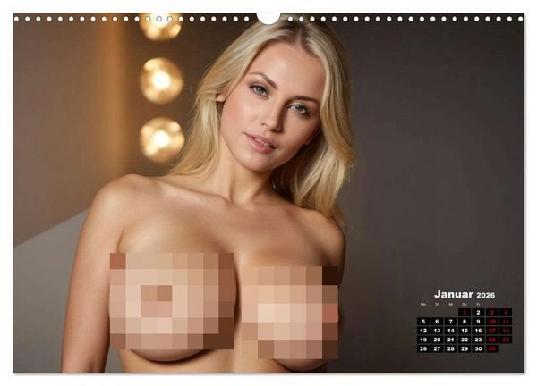 Produktbild: G&ouml;ttliche Rundungen: Die Sch&ouml;nheit gro&szlig;er Br&uuml;ste (Wandkalender 2026 DIN A3 quer), CALVENDO Monatskalender