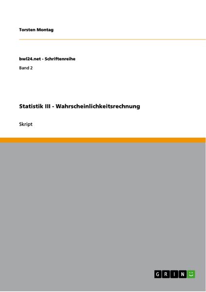 Produktbild: Statistik III - Wahrscheinlichkeitsrechnung