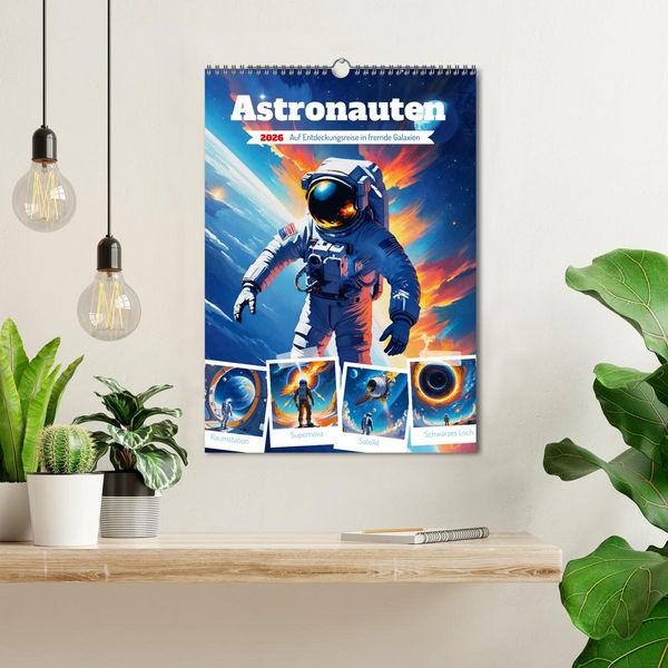 Produktbild: Astronauten. Auf Entdeckungsreise in fremde Galaxien (Wandkalender 2026 DIN A3 hoch), CALVENDO Monatskalender
