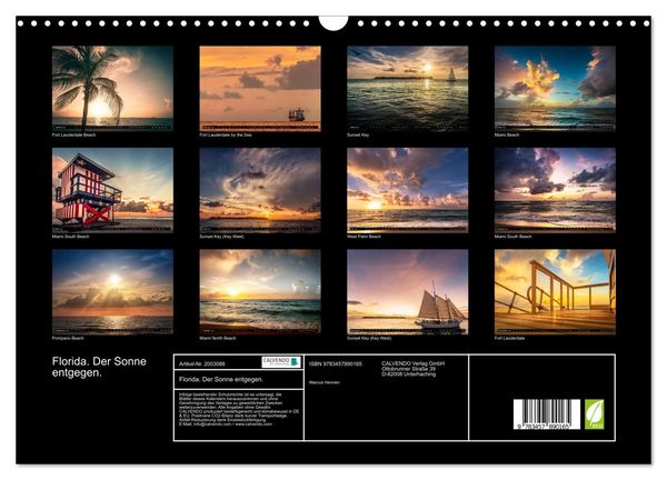 Produktbild: Florida. Der Sonne entgegen. (Wandkalender 2026 DIN A3 quer), CALVENDO Monatskalender