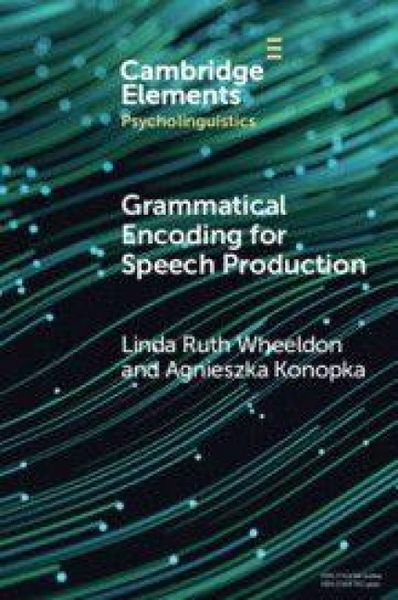 Produktbild: Grammatical Encoding for Speech Production