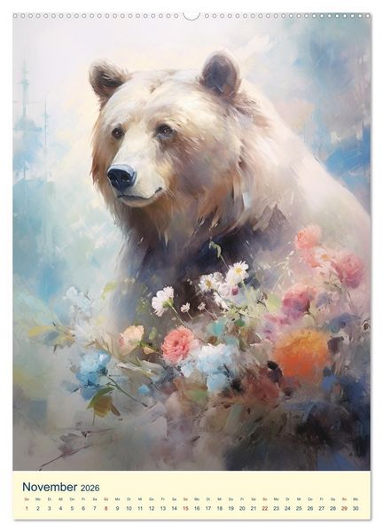 Produktbild: B&auml;ren. Duftige Aquarelle von Meister Petz (Wandkalender 2026 DIN A2 hoch), CALVENDO Monatskalender