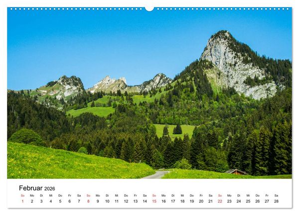 Produktbild: Gesichter der Schweiz - Walliser Weiden (hochwertiger Premium Wandkalender 2026 DIN A2 quer), Kunstdruck in Hochglanz