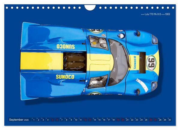 Produktbild: Legenden des Rennsports Historic Sports Cars 1960-1975 (Wandkalender 2026 DIN A4 quer), CALVENDO Monatskalender