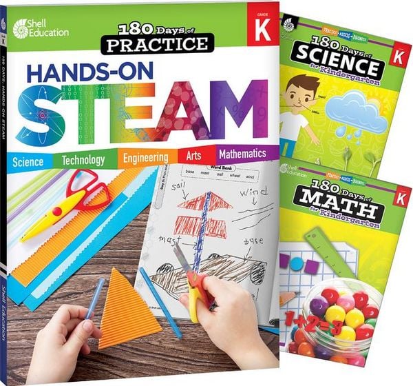 Produktbild: 180 Days(r) Steam, Science, & Math Grade K: 3-Book Set