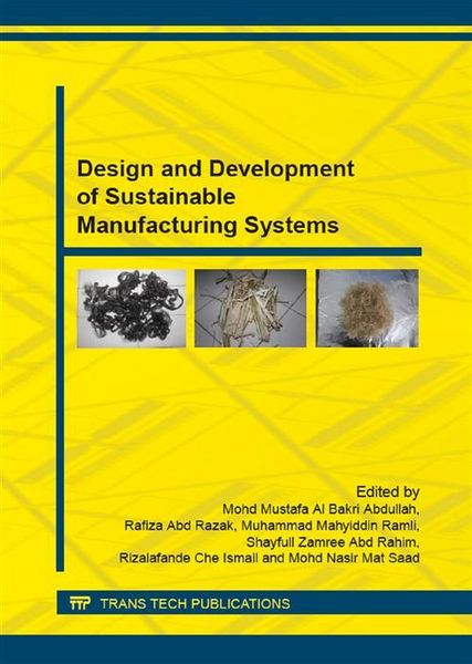 Produktbild: Design and Development of Sustainable Manufacturing Systems