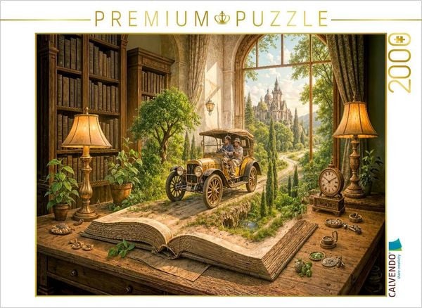 CALVENDO Puzzle Zeitreise auf Rädern mit dem Oldtimer | 2000 Teile Lege-Größe 90x67cm Foto-Puzzle für glückliche Stunden