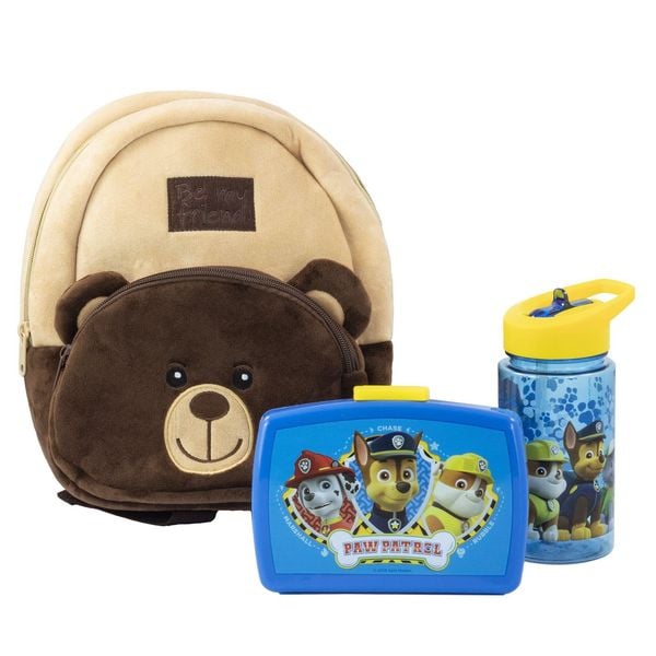 Produktbild: Pl&uuml;schrucksack Milly Bear Boy mit Brotdose und Trinkflasche