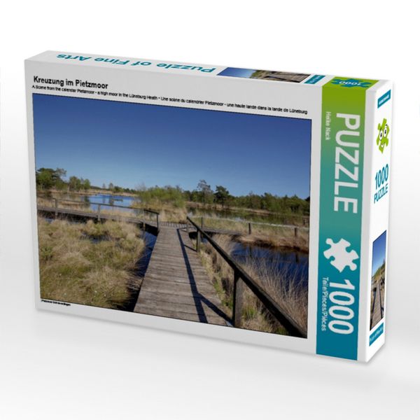 CALVENDO Puzzle Kreuzung im Pietzmoor bei Schneverdingen | 1000 Teile Lege-Größe 64x48cm Foto-Puzzle für glückliche Stunden