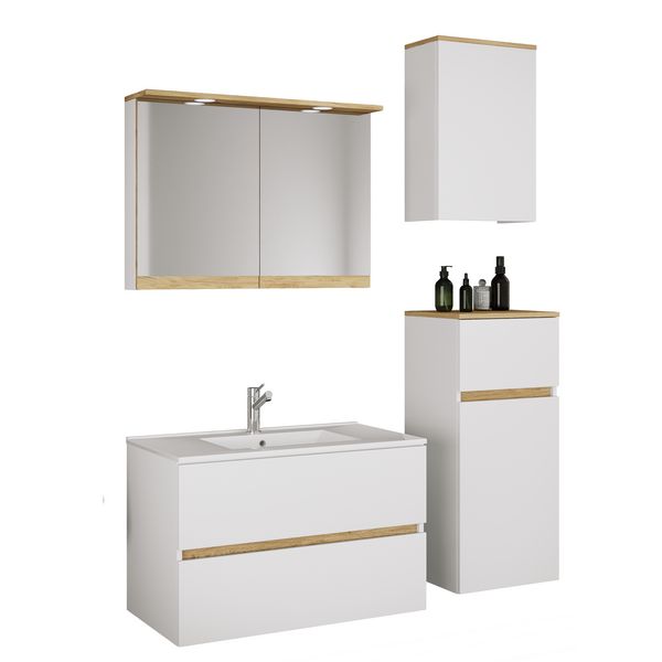Produktbild: 5 tlg. Badm&ouml;bel-Set mit Waschbecken Cosila-I 81 cm