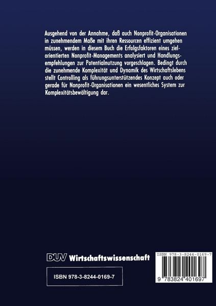 Produktbild: Controlling in Nonprofit-Organisationen