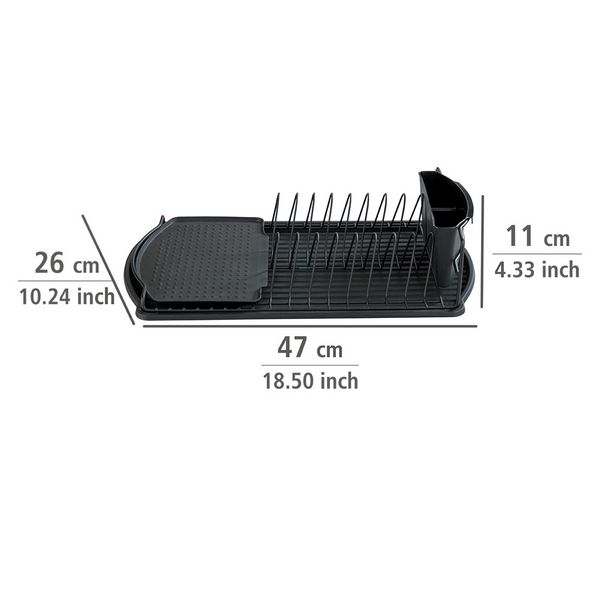Produktbild: Geschirrabtropfer Mod. Basic Schwarz, f&uuml;r die Sp&uuml;le