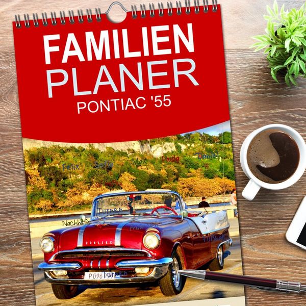 Produktbild: Familienplaner 2026 - PONTIAC '55 mit 5 Spalten (Wandkalender, 21 x 45 cm) CALVENDO