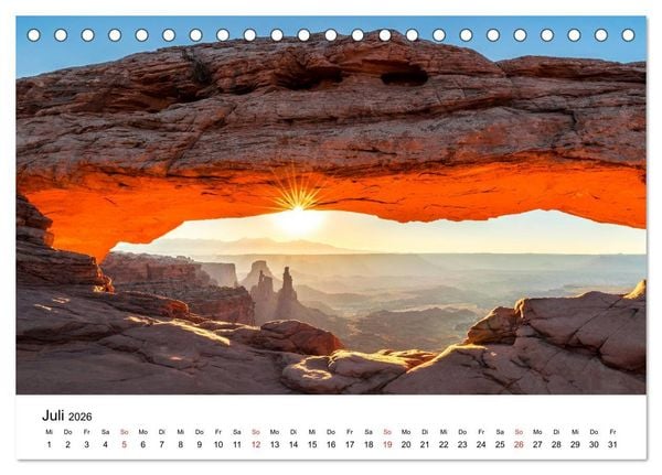 Produktbild: S&uuml;dwesten der USA - Atemberaubende Landschaften (Tischkalender 2026 DIN A5 quer), CALVENDO Monatskalender